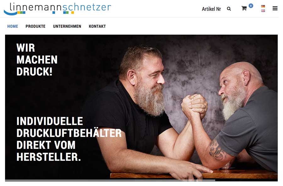 Linnemannschnetzer Webshop für Druckluftbehälter und Zubehör